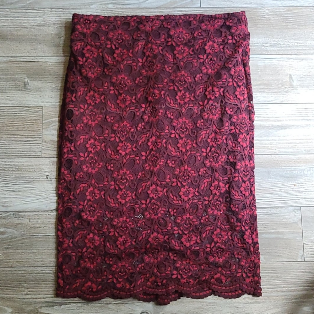 Burgundy skirt